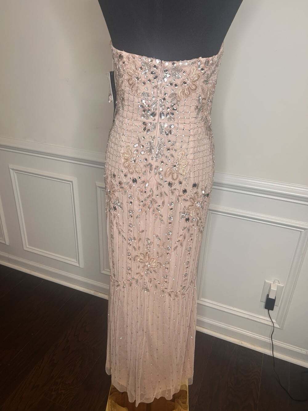 Aidan By Aidan Matrix Women’s Beaded Strapless Gown, Blush, Sz.6. $495 - Picture 15 of 16